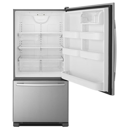 Amana 33" 22 Cu. Ft. Bottom Freezer Refrigerator - Stainless Steel