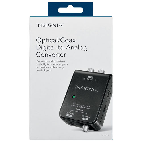 Convertisseur audio numérique à analogique d'Insignia - Noir - Exclusivité de Best Buy