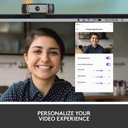 Logitech Pro HD 1080p Ultra-wide Angle Webcam with Built-in Microphone - Only at Best Buy