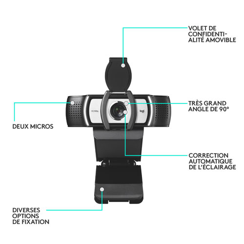 Caméra Web ultra-grand-angle HD 1080p Pro de Logitech avec microphone intégré - Exclusivité de Best Buy