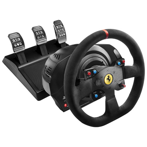 Volant de course T300 Ferrari Alcantara Edition de Thrustmaster pour PS5/PS4/PC