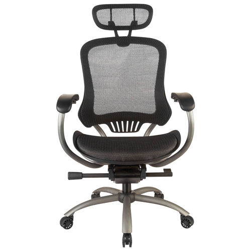 TygerClaw Ergonomic High-Back Mesh Manager Chair - Black