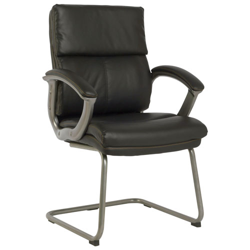 TygerClaw Ergonomic High-Back Leather Manager Chair - Black