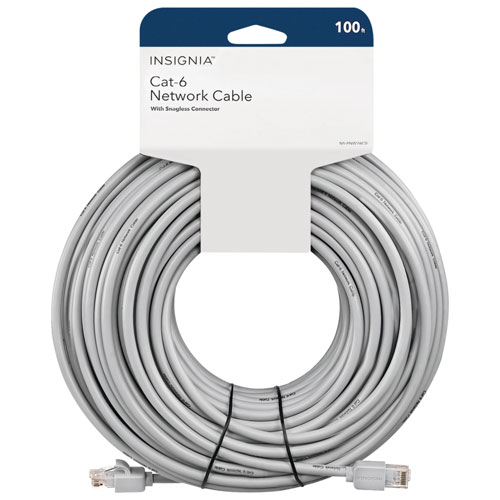 Insignia 30m Cat6 Ethernet Cable - Grey - Only at Best Buy