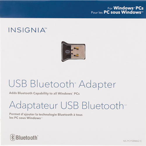 Best Buy: Insignia™ Bluetooth 4.0 USB Adapter for Laptops and Desktops  Compatible with Windows 10 Black NS-PCY5BMA2