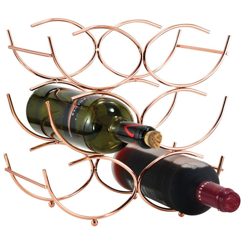 Fable 6-Bottle Wire Wine Rack - Rose Gold
