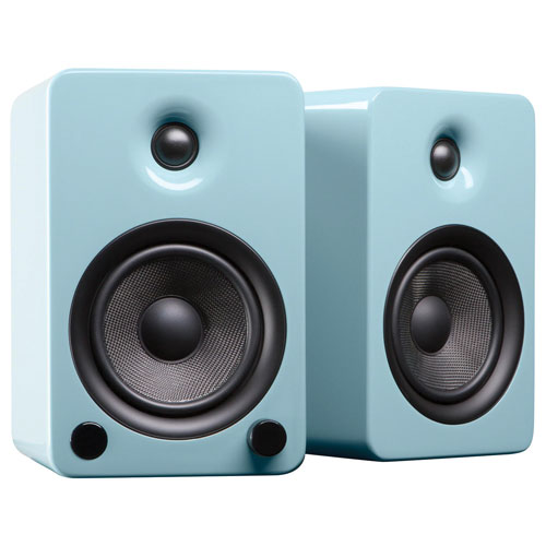 Kanto YU5 80-Watt Bluetooth Bookshelf Speaker - Gloss Teal - Pair ...