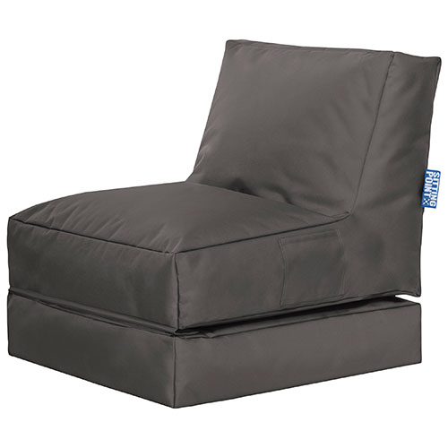 Fauteuil poire contemporain convertible Twist - Gris