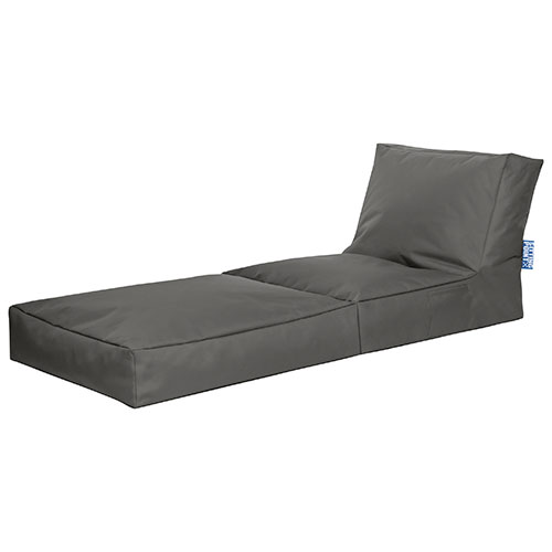 Twist Contemporary Convertible Bean Bag Chair - Grey