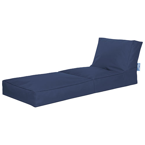 Fauteuil poire contemporain convertible Twist - Bleu marine