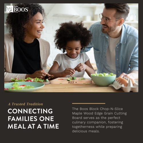 BoosBlock Maple Edge Grain Cutting Board, 10" x 10" - 1" Thick