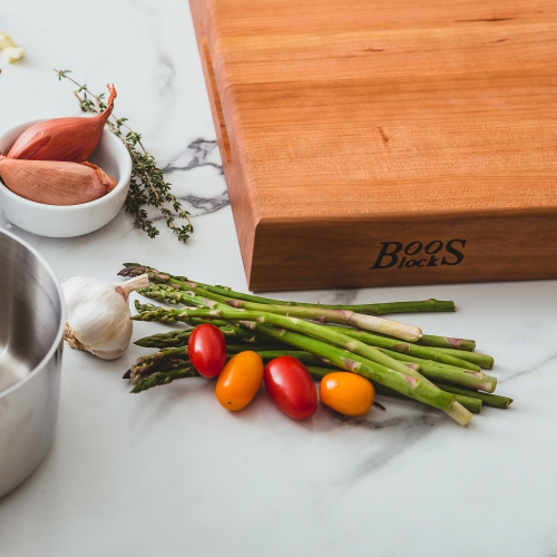 BoosBlock Cherry Edge Grain Cutting Board, 12" x 18" - 2-1/4" Thick
