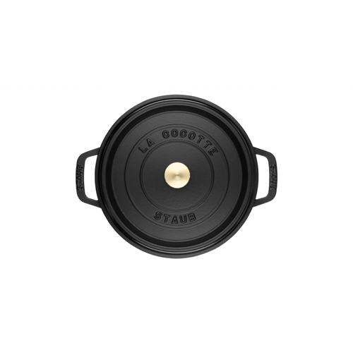 Cocotte ronde en fonte Staub 5.2 L - Noir