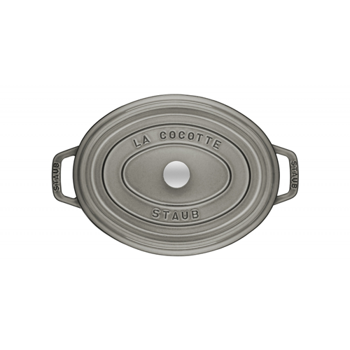 Staub Grey Oval Cocotte - 5.7 qt. / 5.5 L