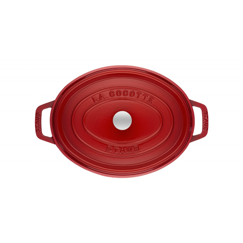 Staub Cherry Red Oval Cocotte - 5.7 qt. / 5.5 L