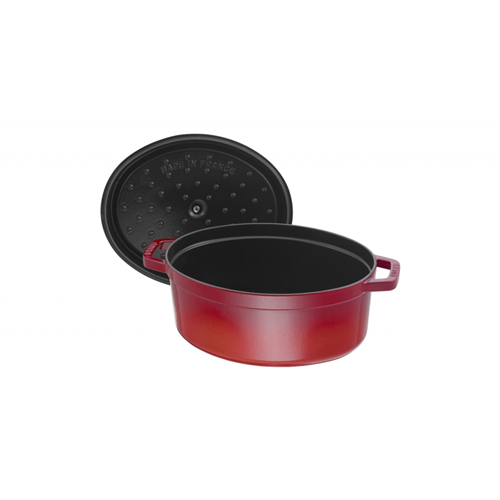 Staub Cherry Red Oval Cocotte - 5.7 qt. / 5.5 L