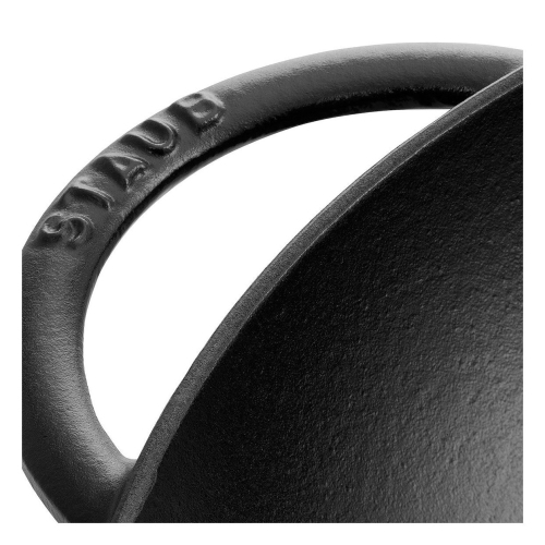 Staub Cast Iron Wok with Glass Lid - Black