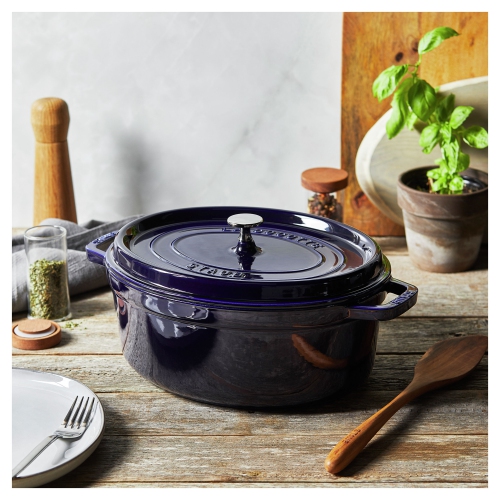 Staub Blue Oval Cocotte - 5.7 qt. / 5.5 L