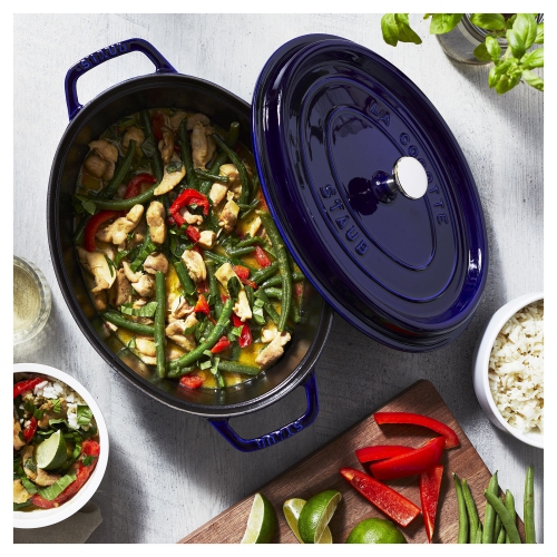 Staub Blue Oval Cocotte - 5.7 qt. / 5.5 L