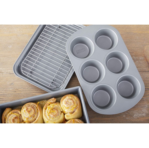 Chicago Metallic 4-Piece Non-Stick Toaster Oven Bakeware Set