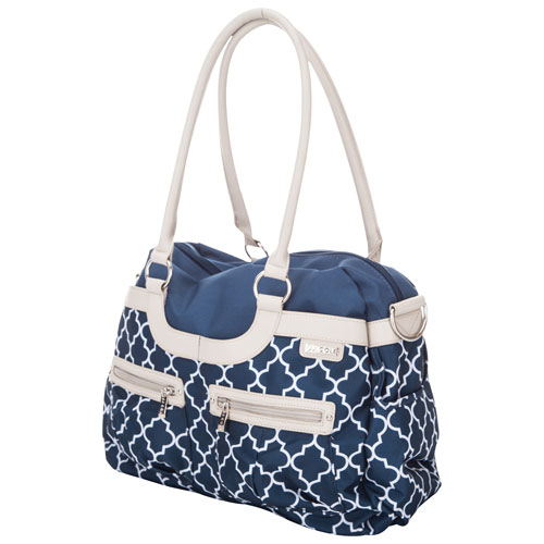JJ Cole Satchel Diaper Bag - Navy Blue/White : Diaper Bags - Best Buy Canada