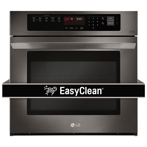 LG 30" 4.7 Cu. Ft. True Convection Electric Wall Oven - Black Stainless Steel