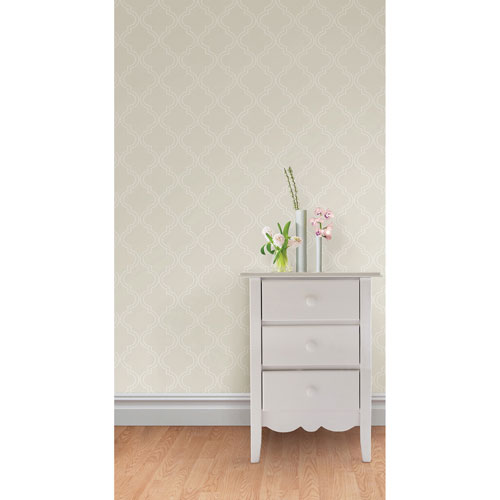 NuWallpaper Quartrefoil Peel and Stick Wallpaper - Taupe