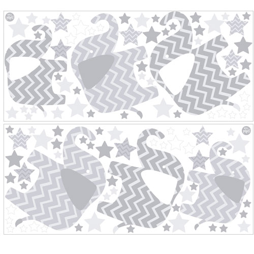 WallPops Elephants: A Ton Of Love Wall Art - Grey