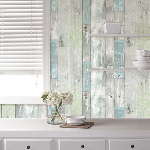 NuWallpaper Beachwood Peel and Stick Wallpaper