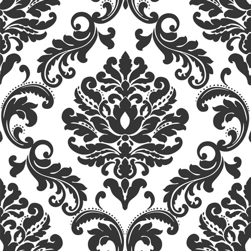 NuWallpaper Ariel Black & White Damask Peel-And-Stick Wallpaper