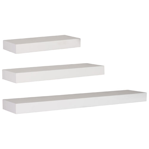 3 tablettes murales Maine - Blanc