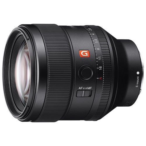 Objectif à focale fixe pour portraits Premium G Master plein format à monture E FE 85mm f/1,4 de Sony