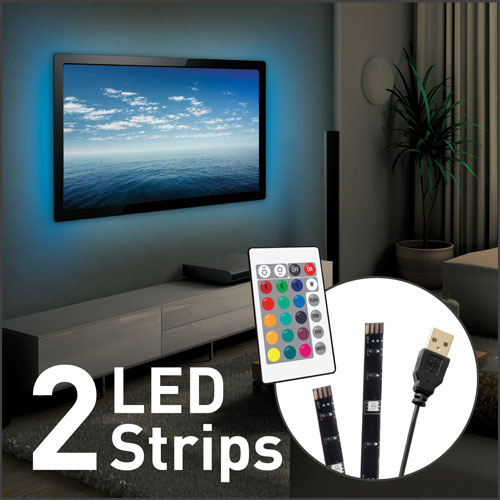 Barkan Usb Led Multi Color Mood Light For Tv 2 Strips