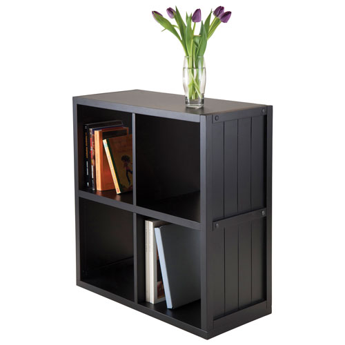 Timothy 4-Shelf Storage Shelf - Black