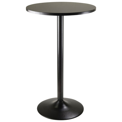 Obsidian Transitional 4-Seating 23.5" Round Bar Table - Black