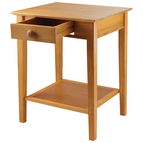 Studio Transitional 1-Drawer Printer Stand - Honey