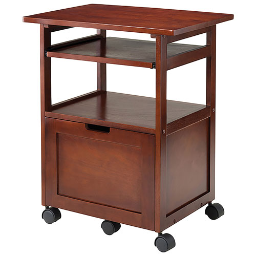Piper Transitional Mobile Printer Stand - Walnut
