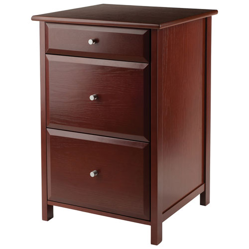 Delta Transitional 3-Drawer File Cabinet - Walnut