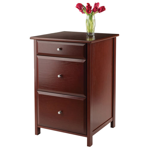 Delta Transitional 3-Drawer File Cabinet - Walnut