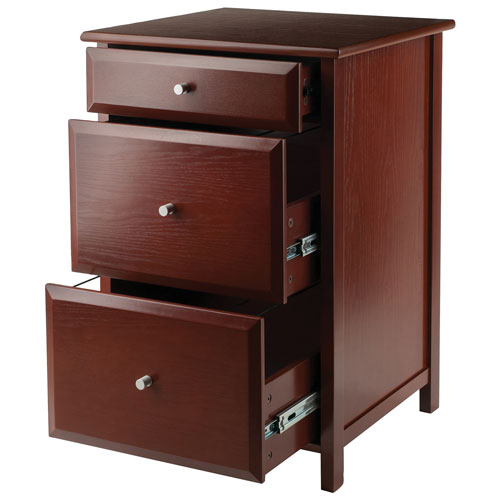 Delta Transitional 3-Drawer File Cabinet - Walnut