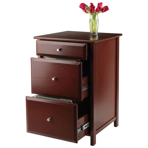 Delta Transitional 3-Drawer File Cabinet - Walnut