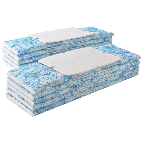 Chiffons de nettoyage humides pour Braava jet d'iRobot - Paquet de 10 - Bleu