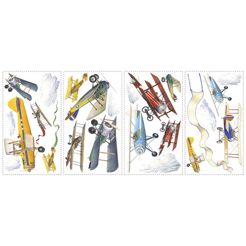 RoomMates Vintage Planes Wall Decal