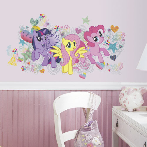 RoomMates My Little Pony Giant Wall Decal - Pink/Yellow/Purple