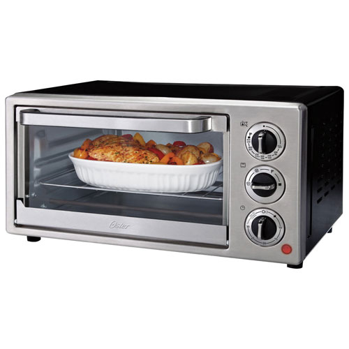 Oster Convection Toaster Oven 6 Slice Stainless Steel Black