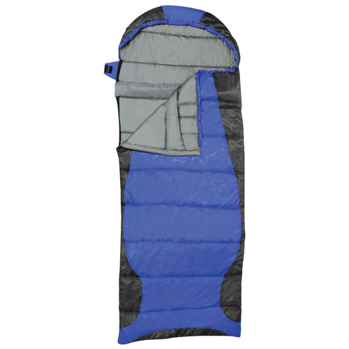 Sac de couchage Heat Zone rectangulaire de Rockwater Designs - Bleu royal/gris foncé