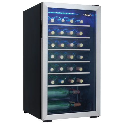 Danby 3.3 Cu. Ft. 36-Bottle Freestanding Wine Cooler (DWC93BLSDBR1 ...