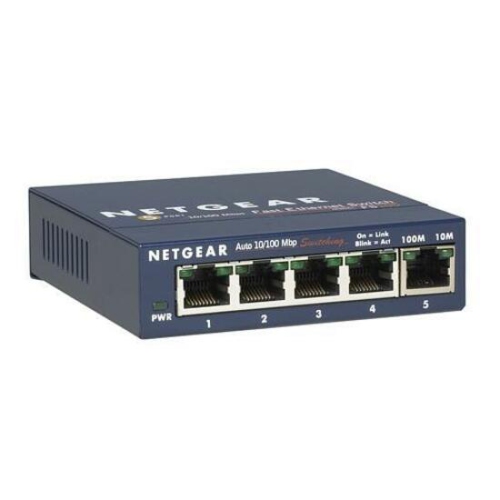 NETGEAR  Prosafe Fs105 Ethernet Switch - 5-Port X 10/100Base-Tx-Energy Star; Rohs Compliance