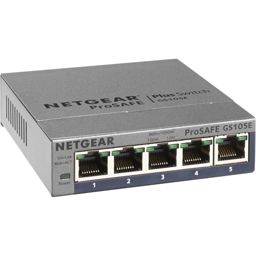 Netgear ProSafe Plus Switch, 5-Port Gigabit Ethernet