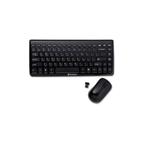 Verbatim Wireless Mini Slim Keyboard and Optical Mouse Black